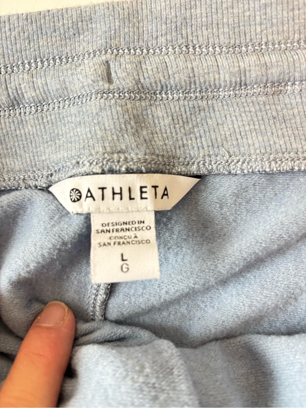Bundle 2/$30! Athleta Light Blue Drawstring Sweatpants L EUC - Picture 4 of 11